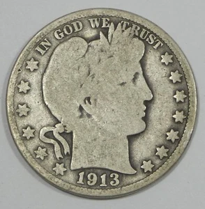 Medio dólar barbero 1913 buena plata 50c - Imagen 1 de 4