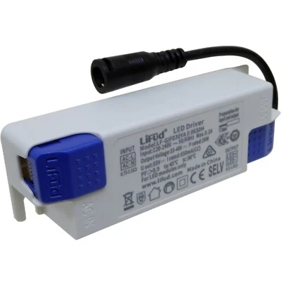 LED Driver Power Supply 230V for 25W LED Panel 33-40V DC 650mA Out Flicker Free - Image 1 of 4