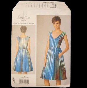 Vestido con patrón de costura sin cortar FF TRACY REESE calce corpiño pliegues talla 6-14 Vogue V1433 - Imagen 1 de 4