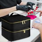 Double Layer Carrying Tote Bag Storage Nail File Nail Polish Organizer Case