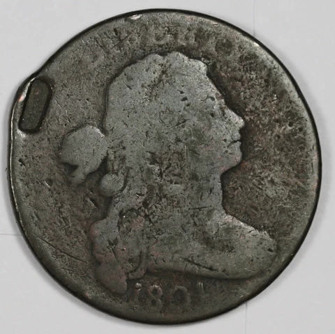 1801 Large Cent.  Circulated.   185332 Cover