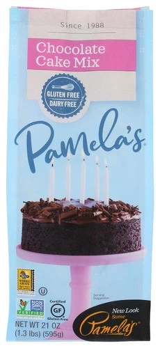 Pamela's Mix Cake delicioso chocolate alimento entero 21 oz (paquete de 6) Foto 1 de 1