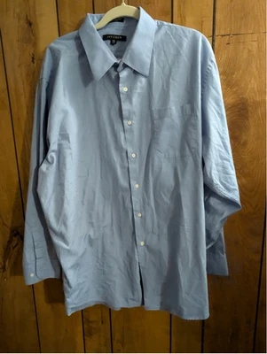 Camisa social masculina Ivy Crew 2XL azul claro ajuste clássico manga longa botão para baixo - Imagem 1 de 4