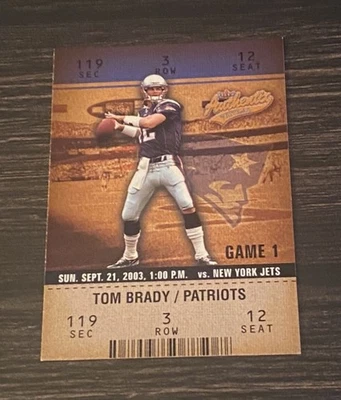 2003 Fleer Authentix Tom Brady #22 New England Patriots - Image 1 of 2