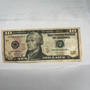 2017A 10.00 Star Note # Very Good Condition - Picture 1 of 2