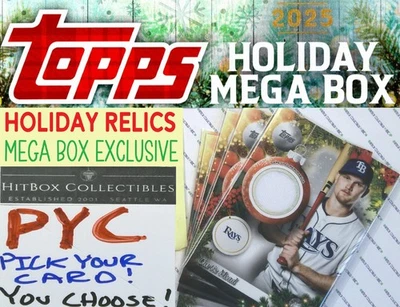 Bate jersey reliquia jugador mega caja béisbol Topps Holiday 2025 PR- PYC Pick RC Foto 1 de 2