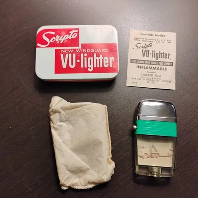 Semirremolque encendedor vintage Scripto VU nuevo Braunfels Texas sin disparar Foto 1 de 4