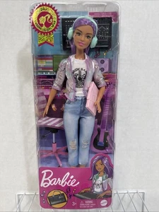 NUEVO EN CAJA Barbie Carrera del Año Muñeca PRODUCTOR DE MÚSICA GTN80 Mattel Pelo Púrpura - Imagen 1 de 16