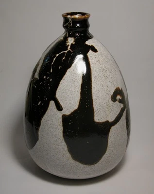 Vintage Mid Century Modern Studio Art Pottery Vase Drip Glaze Signed VAM Ex - Image 1 of 4