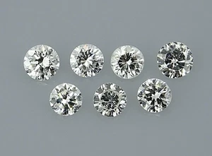 gemischte runde Brillanten E-I SI-VS 0,35ct natürliche lose Diamanten - Bild 1 von 3