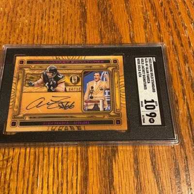 Alan Faneca SGC 10/9.Certified Auto Rose Gold 4/24 Standard Jacket Steelers HOF - Image 1 of 4