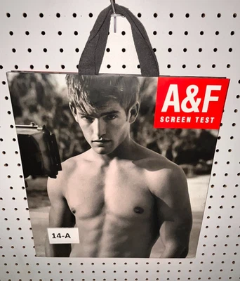 Bolso de Compras Abercrombie & Fitch Vintage Modelo Masculino Prueba de Pantalla Abs 14" x 15" Foto 1 de 4