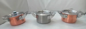 PIAZZA nr. 3 Casseruola acciaio rame alluminio Collezione 3-Ply 4-Ply 8x5 (h) cm - Foto 1 di 7