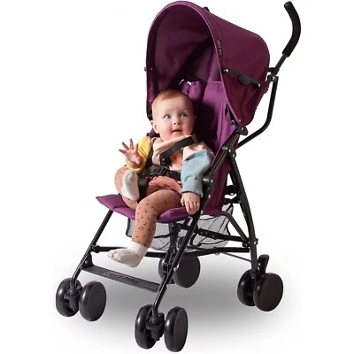 Red Kite Baby Push Me 2U Pram Pushchair Buggy Stroller, Ages 6m+, (Plum) PM2UPLM