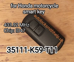 2 llaveros inteligentes Honda mcrk07C Click 150i Scoopy 225 35111-K59-T11 - Imagen 1 de 1