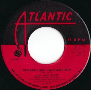 Sam & dave ORIG US 45 One part love EX 1970 Atlantic 2728 Deep Soul - Picture 1 of 1