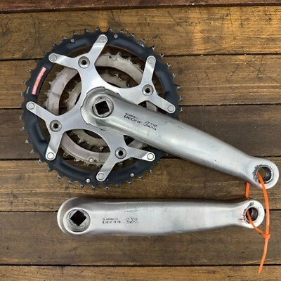 Vintage Shimano Deore LX Crank Set FC-M569 175 mm 8 Speed  90s MTB 4 Arm 8s A8 - Image 1 of 4