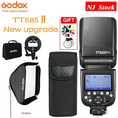 US Godox TT685II-S TTL HSS Speedlite Flash For Sony+60*60cm S Bracket Softbox - Image 1 of 4