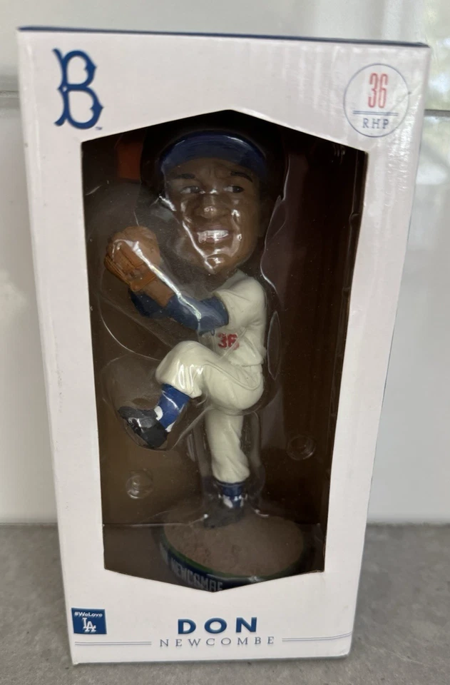 Don Newcombe Bobblehead 2016 Brooklyn Dodgers #36 MLB LA Dodgers NEW In Box - Image 1 of 4
