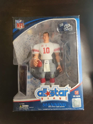 Upper Deck All Star Vinyl Eli Manning NY Giants White Variant NFL Figure w/ Card Cover