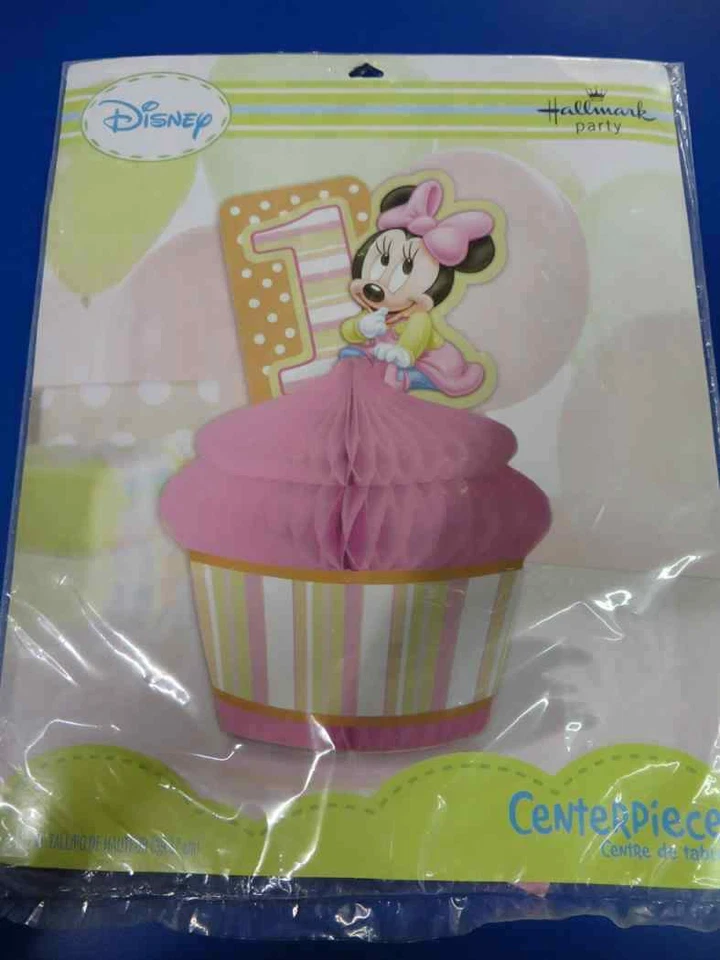 Minnie's 1st Birthday Girl Disney Minnie Mouse Party Decoration Centerpiece - Image 1 of 1