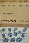6pc Swarovski Crystal Light Sapphire 13x9mm & 15x10mm Faceted Barrel 5204 Beads