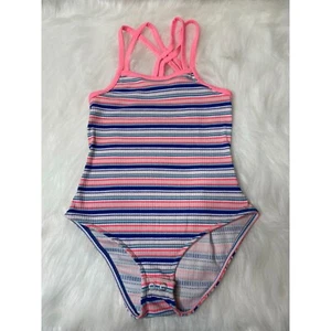 Epic Threads Striped Criss-Cross Strappy Bodysuit Girls Small NWOT - Picture 1 of 5