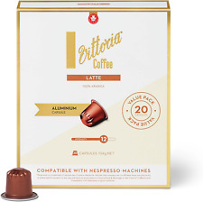 Vittoria Latte Nespresso Compatible Aluminium Coffee 20 Capsules