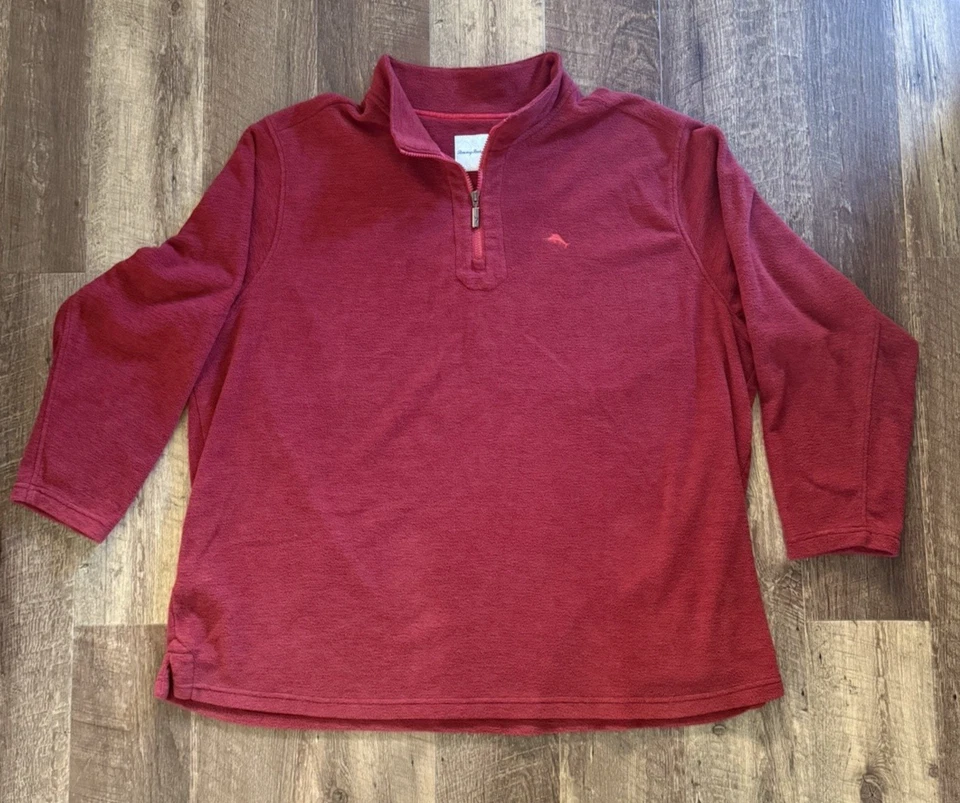 TOMMY BAHAMA Men's Fleece 1/4 Zip Pullover Sweatshirt 3XLB Big and Tall - Image 1 of 4