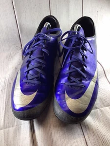 Nike Mercurial Vapor CR7 Size 12 Dark Purple Silver Soccer Cleats - Picture 1 of 23