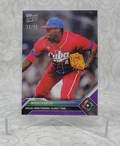 2023 Topps Now #WBCA-9 Miguel Romero Oakland Athletics Team Cuba - PURPLE /25