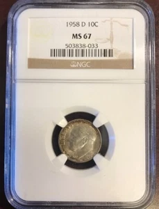 1958-D 10C MS67 NGC (SB1:L) - Picture 1 of 2