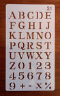 LETTERS AND NUMBERS STENCIL 180mm x 105mm