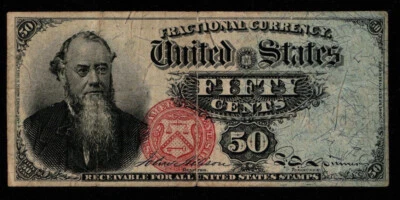 US 50c Stanton Fractional Currency Note 4th Issue (CE) - Image 1 of 3