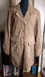 Vintage Forenza Brown Suede Jacket  Women’s 16, Button Up, Pockets  - Picture 1 of 11