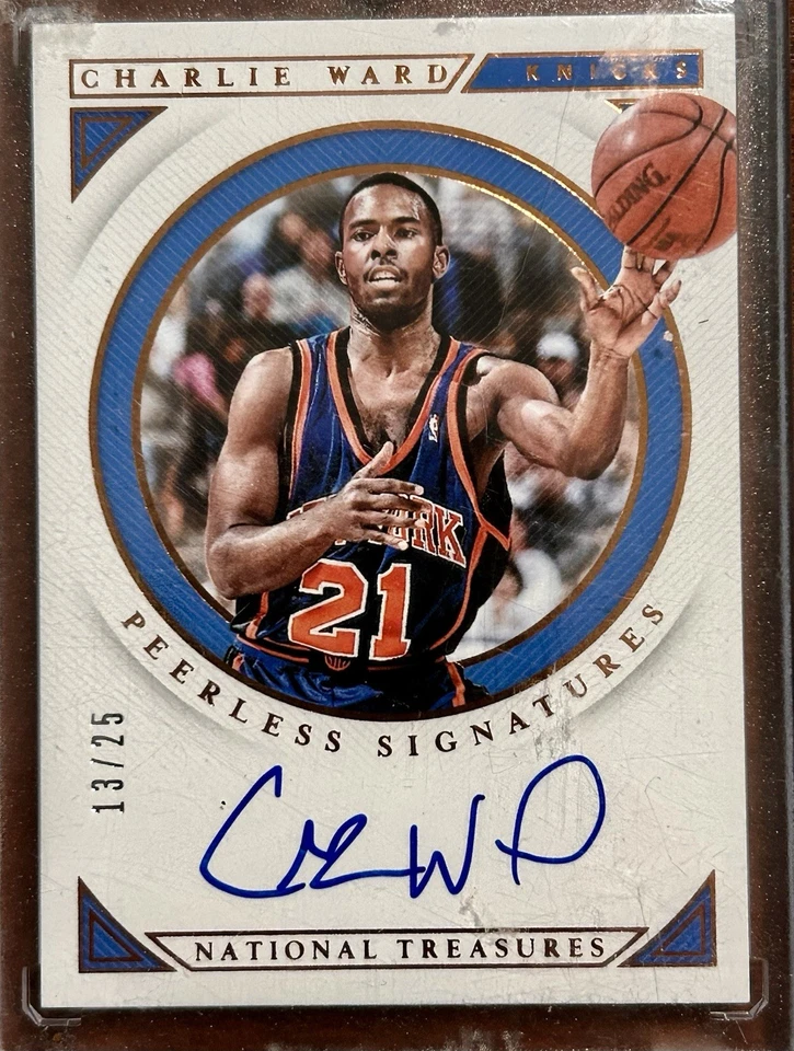 Panini National Treasures Peerless Signatures 2018/25 Charlie Ward #PS-CWD🏀🔥 Foto 1 de 2