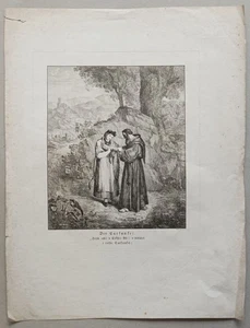 Der Carfunkel hesch Sophie Reinhard Radierung Hebels Alemannische Gedichte 1820 - Bild 1 von 5