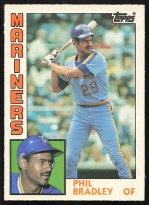 1984 Topps Traded #15T Phil Bradley Seattle Mariners MINT ROOKIE  - Image 1 of 2