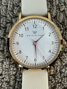 Womens Wristology Watch Olivia White Silicone Band & Dial Rose Gold Case New Bat - Picture 1 of 4