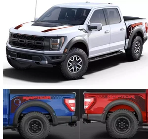 Juego completo de calcomanías adhesivas para maletero capó coche a rayas para Ford Raptor 2022 2023 - Imagen 1 de 16