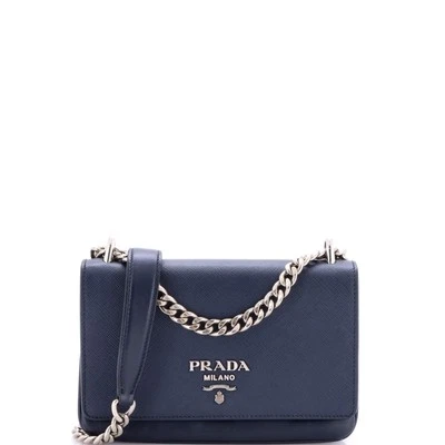 Prada Chain Flap Crossbody Bag Saffiano and Soft Calf Small - Image 1 of 4