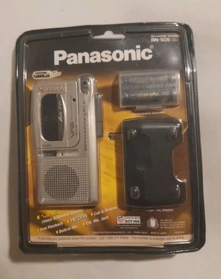 PANASONIC RN-505 Microcassette Voice Recorder Portable Handheld Silver  - Image 1 of 4