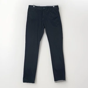 Rhone Commuter Pants Men's 34 Black Slim Preppy Performance 5 Pocket Stretch - Picture 1 of 8