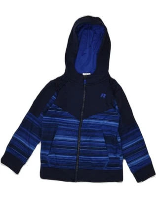RUSSELL ATHLETIC Boys Zip Hoodie Sweater 4-5 Years XS Navy Blue Polyester NB05 - Image 1 of 4