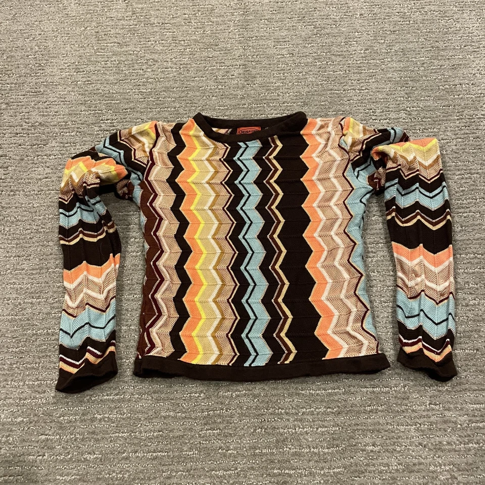 Suéter Missoni For Target Niñas Pequeño Zig Zag Chevron Tejido Pullover Top Foto 1 de 4
