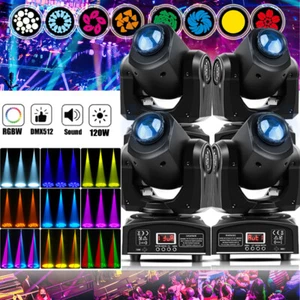 4pcs 100W Beam Stage Lighting RGBW LED Moving Head Light GOBO DMX512 DJ Party - Picture 1 of 15