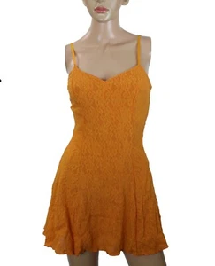 Claudio Milano Women's Dress Orange Floral Tulle Size S $150 - Picture 1 of 6