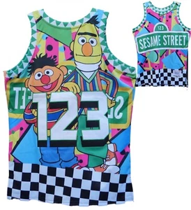 New Headgear Classics Sesame Street Embroidered Men's Basketbal Jersey RJRSY-78 - Picture 1 of 4