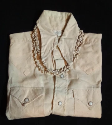 Vintage  Slim Western Shirt Retro Pearl Snap Boys 12 Ladies X- Small - Image 1 of 3