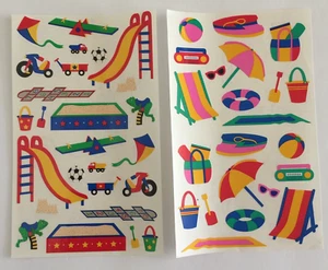 Vintage Mrs. Grossman's PLAYGROUND and BEACH Sticker Sheets ~ Retired and NLA - Picture 1 of 2